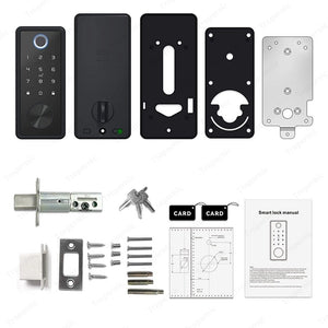 TTLOCK Digital Lock Fully Automatic Fingerprint Smart Door Lock Kunci Pintu Kamar without Handle Smart Home Password Kunci Pintu