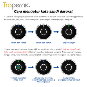Tuya Bluetooth Fingerprint Cabinet Lock Fully Automatic Universal Drawer Lock Kunci Lemari 20pcs Fingerprint Capacity