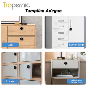 Tuya Bluetooth Fingerprint Cabinet Lock Fully Automatic Universal Drawer Lock Kunci Lemari 20pcs Fingerprint Capacity
