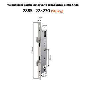 Smart Door Lock Mortise 85/5050 Series Stainless Steel Lock Body 50/60/70MM Single Bolt Lock