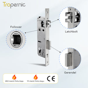 Smart Door Lock Mortise 85/5050 Series Stainless Steel Lock Body 50/60/70MM Single Bolt Lock