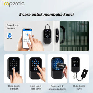 Smart Key Safe Box TTLOCK Kotak Kunci Dinding Digit Wall Mount Box Waterproof Key Box Organizer Electronic Safe Deposit Box