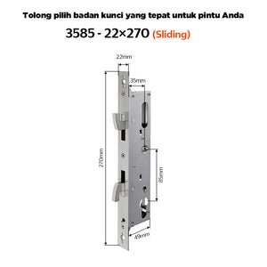 Smart Door Lock Mortise 85/5050 Series Stainless Steel Lock Body 50/60/70MM Single Bolt Lock