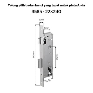 Smart Door Lock Mortise 85/5050 Series Stainless Steel Lock Body 50/60/70MM Single Bolt Lock