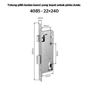 Smart Door Lock Mortise 85/5050 Series Stainless Steel Lock Body 50/60/70MM Single Bolt Lock