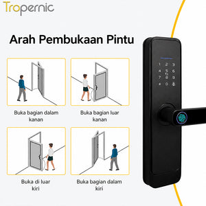TTLOCK Bluetooth Smart Door Lock with Doorbell Kunci Pintu Sidik Jari APP Remote Unlock Password Kunci Pintu for Home Hotel Office