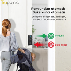 Tuya Smart Door Lock Fully Automatic Digital Lock Fingerprint Kunci Pintu Kamar without Handle Smart Home Password Electronic lock