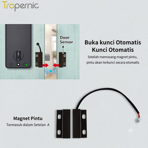 Tuya Smart Door Lock Fully Automatic Digital Lock Fingerprint Kunci Pintu Kamar without Handle Smart Home Password Electronic lock