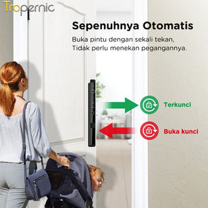 Kunci Pintu Digital Tuya Smart Door Lock 6 In 1 Face Recognition Full Otomatis Camera Intercom Live Video via APP Pintu Sliding Geser Besi Aluminium Slim Lock