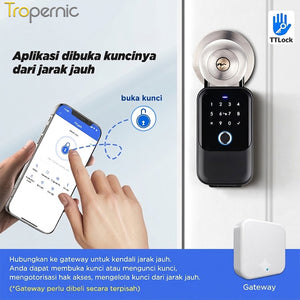 Smart Key Safe Box TTLOCK Kotak Kunci Dinding Digit Wall Mount Box Waterproof Key Box Organizer Electronic Safe Deposit Box