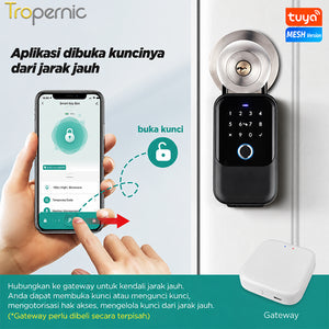 Tuya Bluetooth Smart Key Safe Box Kotak Kunci Dinding Digit Alloy Electronic Safe Deposit Box Portable Waterproof Key Box