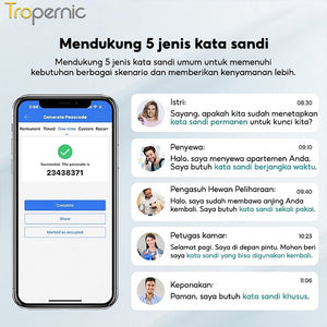 TTLOCK Smart Door Lock Fingerprint Kunci Pintu Sliding Slim Kunci Pintu Rumah Waterproof Kunci Pintu Kamar Zinc Alloy Door Lock for Sliding Door
