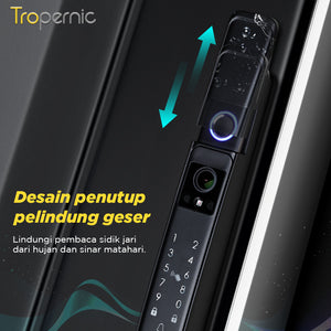 6 In 1 Tuya Smart Door Lock with Security Camera Facial unlocking Kunci Pintu Geser Automatic Kunci Pintu Hidden Fingerprint Design Kunci Pintu Rumah with Intercom Function
