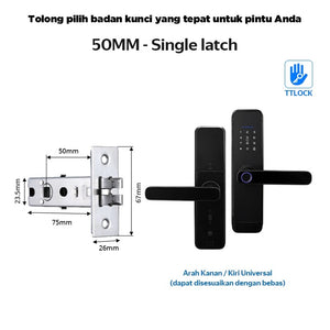 TTLOCK Bluetooth Smart Door Lock with Doorbell Kunci Pintu Sidik Jari APP Remote Unlock Password Kunci Pintu for Home Hotel Office