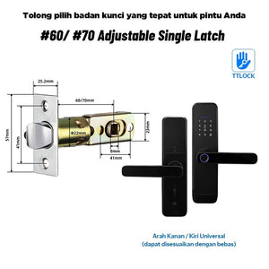 TTLOCK Bluetooth Smart Door Lock with Doorbell Kunci Pintu Sidik Jari APP Remote Unlock Password Kunci Pintu for Home Hotel Office
