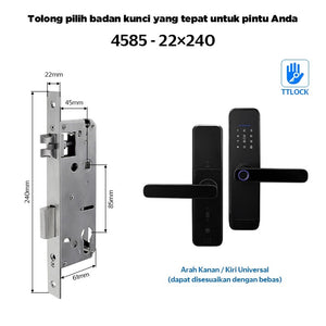 TTLOCK Bluetooth Smart Door Lock with Doorbell Kunci Pintu Sidik Jari APP Remote Unlock Password Kunci Pintu for Home Hotel Office