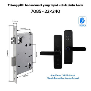 TTLOCK Bluetooth Smart Door Lock with Doorbell Kunci Pintu Sidik Jari APP Remote Unlock Password Kunci Pintu for Home Hotel Office