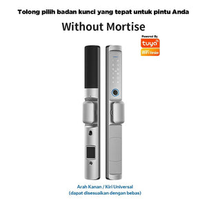 Tuya Smart Door Lock IP65 Waterproof Kunci Pintu Geser Indonesia 5 In 1 Kunci Pintu Rumah with Electronic Anti Lock for Aluminum Door