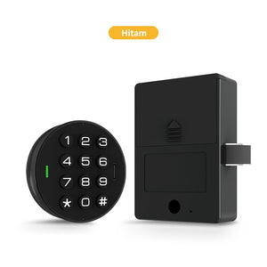 Password Cabinet Lock 2 In 1 Anti-Theft Kunci Laci Keyless Universal Drawer Lock IC Card Unlock