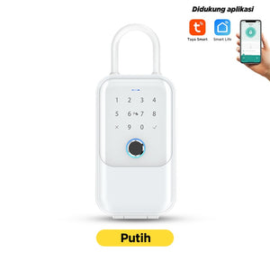 Tuya Bluetooth Smart Key Safe Box Kotak Kunci Dinding Digit Alloy Electronic Safe Deposit Box Portable Waterproof Key Box