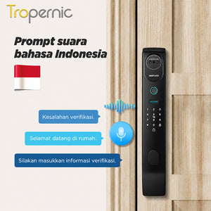 Tuya Fully Automatic Smart Door Lock with Security Camera 3D Face Unlock Indonesia Kunci Pintu Rumah Security Door Kunci Pintu with 6068 Mortise
